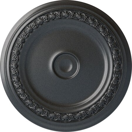 Ekena Millwork Carlsbad Ceiling Medallion (Fits Canopies up to 5 1/2"), Hand-Painted Pewter, 31 1/8"OD x 1 1/2"P CM31CAPES